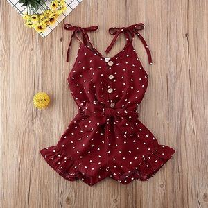 Valentine’s Day Girls Romper